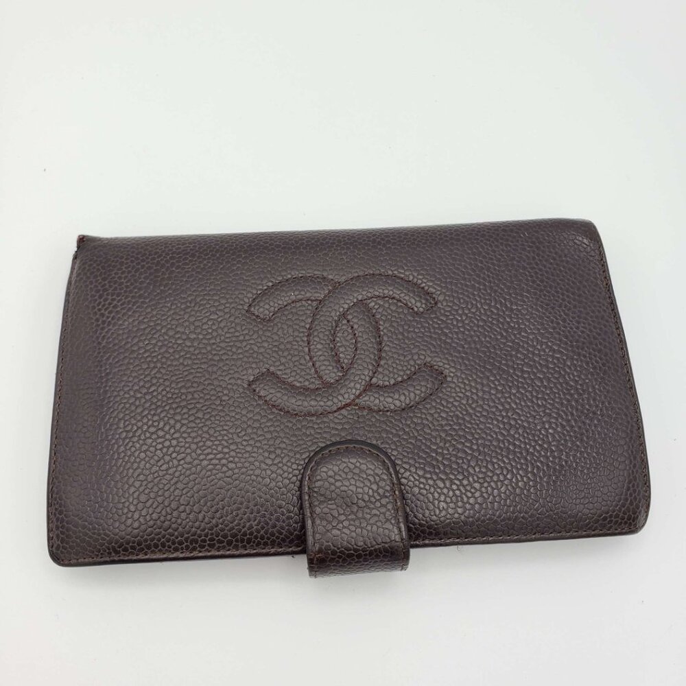 Brown 100% Authentic Chanel Leather Wallet
